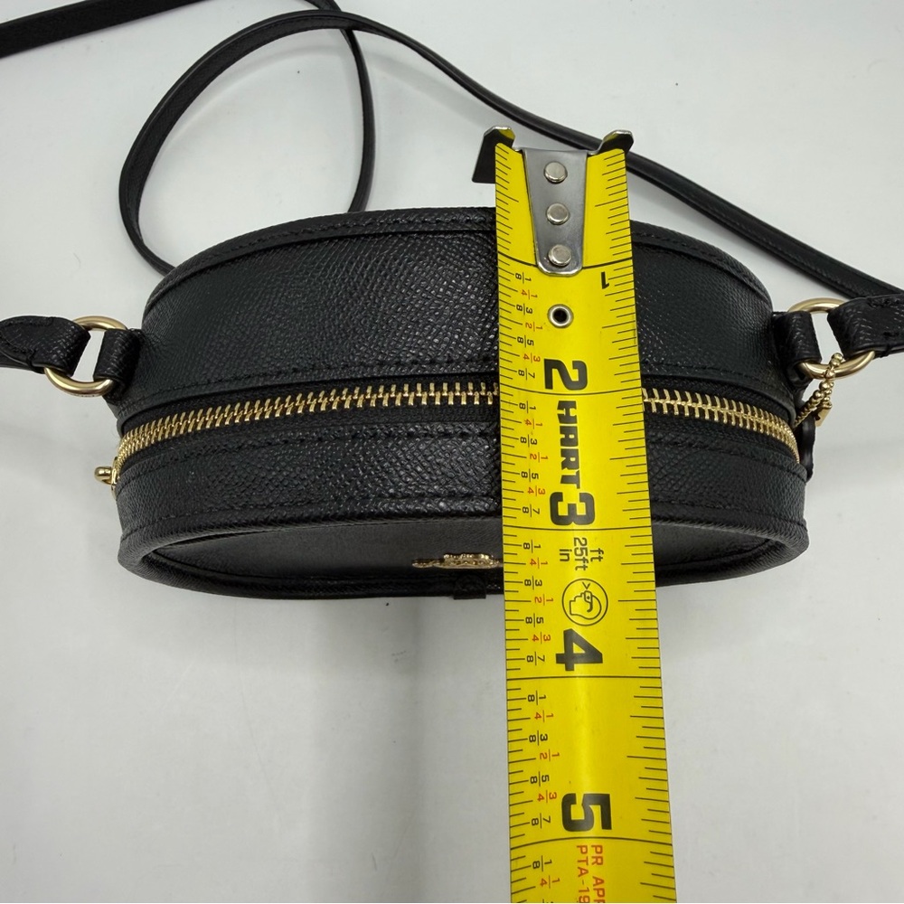 Coach Black Leather Crossbody Bag Gold Hardware - Picture 7 of 7